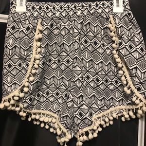 Boho tribal print shorts